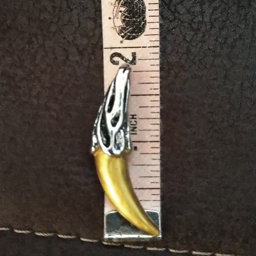 New Stainless Wolf Tooth pendant with Chain - Picture 10 of 14